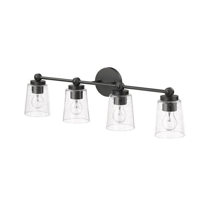 Millennium Lighting Lauryn 4Lt Vanity, Black/Clear