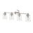 Millennium Lighting Lauryn 4Lt Vanity, Polished Nickel/Clear