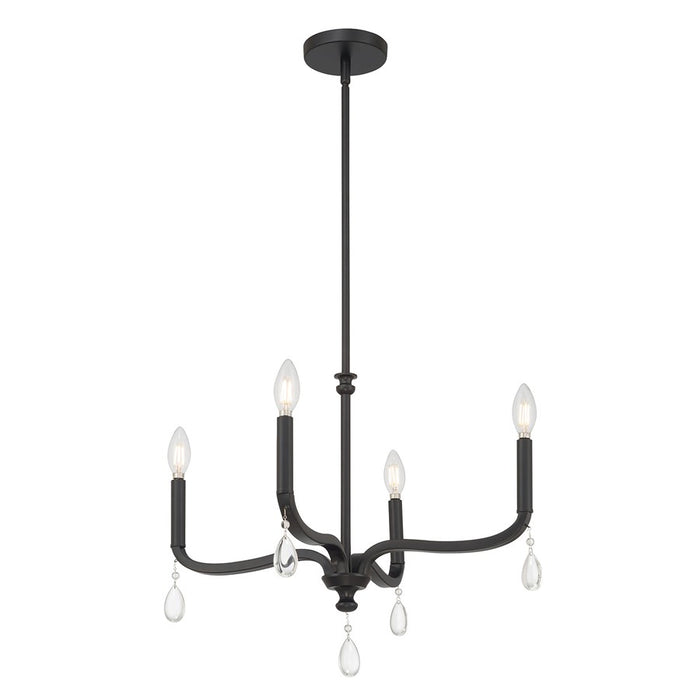 Millennium Lighting Viremont 4 Light Chandelier, Matte Black - 220104-MB