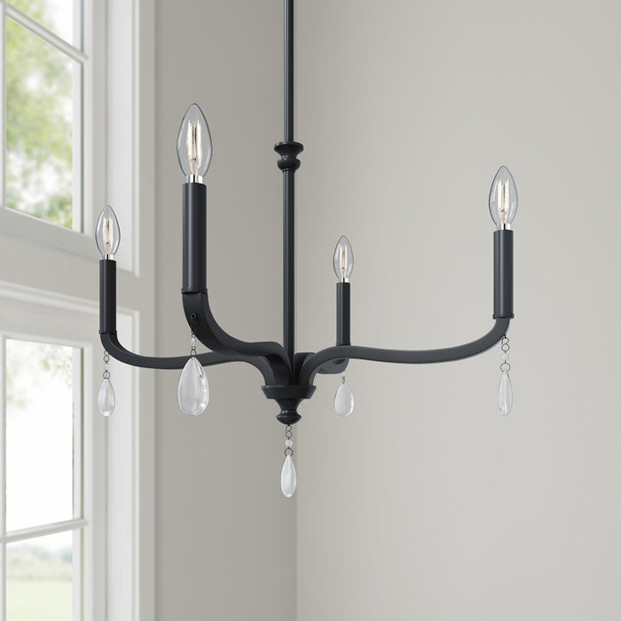 Millennium Lighting Viremont 4 Light Chandelier, Matte Black