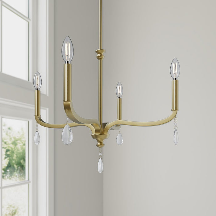 Millennium Lighting Viremont 4Lt Chandelier, Vintage Brass