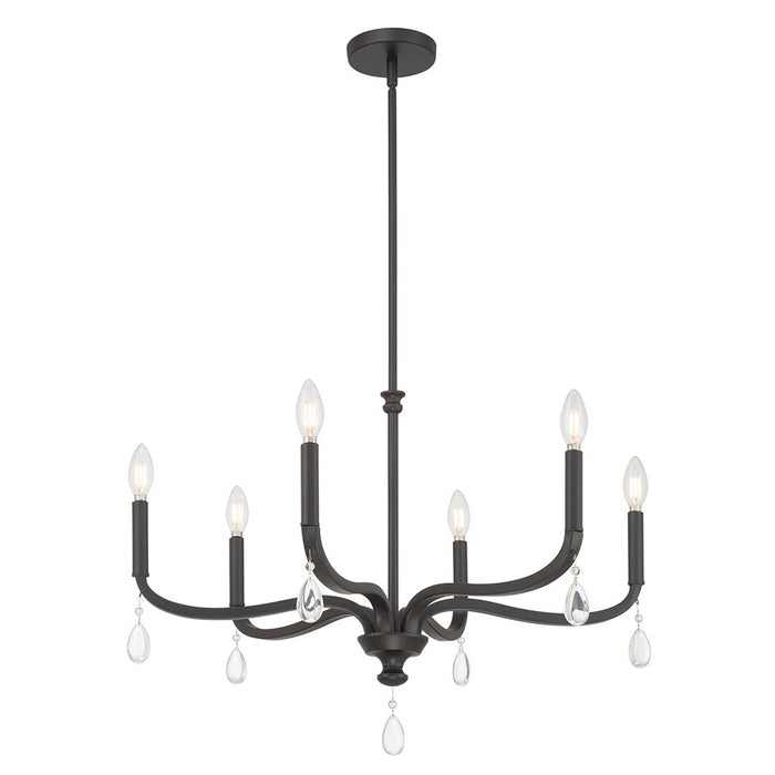 Millennium Lighting Viremont 6 Light Chandelier, Matte Black - 220106-MB