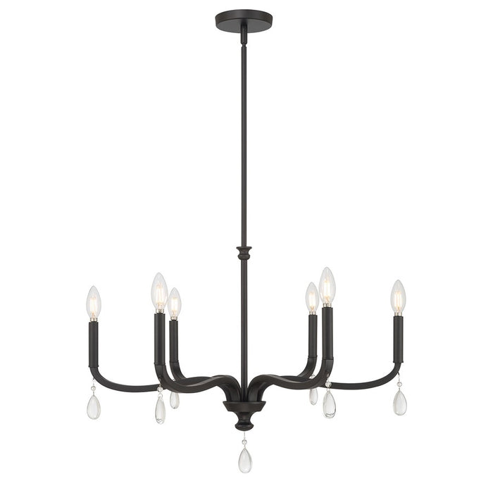 Millennium Lighting Viremont 6 Light Chandelier, Matte Black