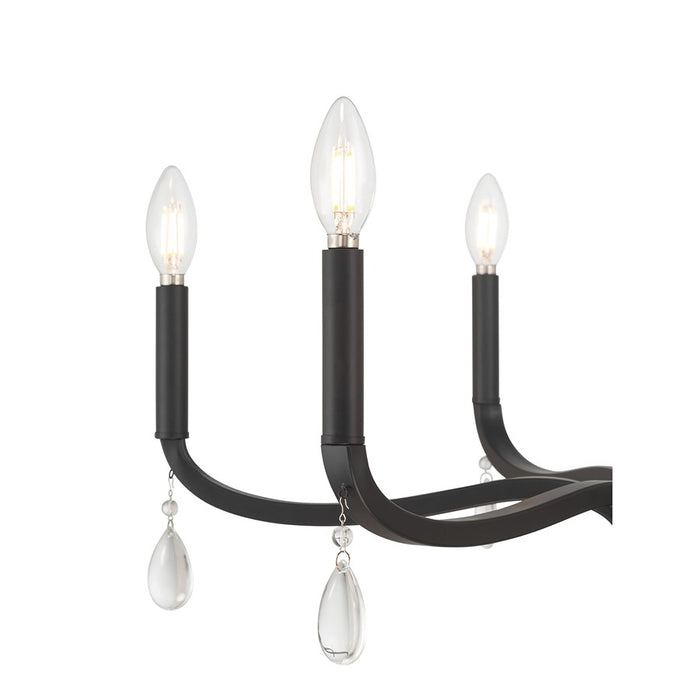 Millennium Lighting Viremont 6 Light Chandelier, Matte Black