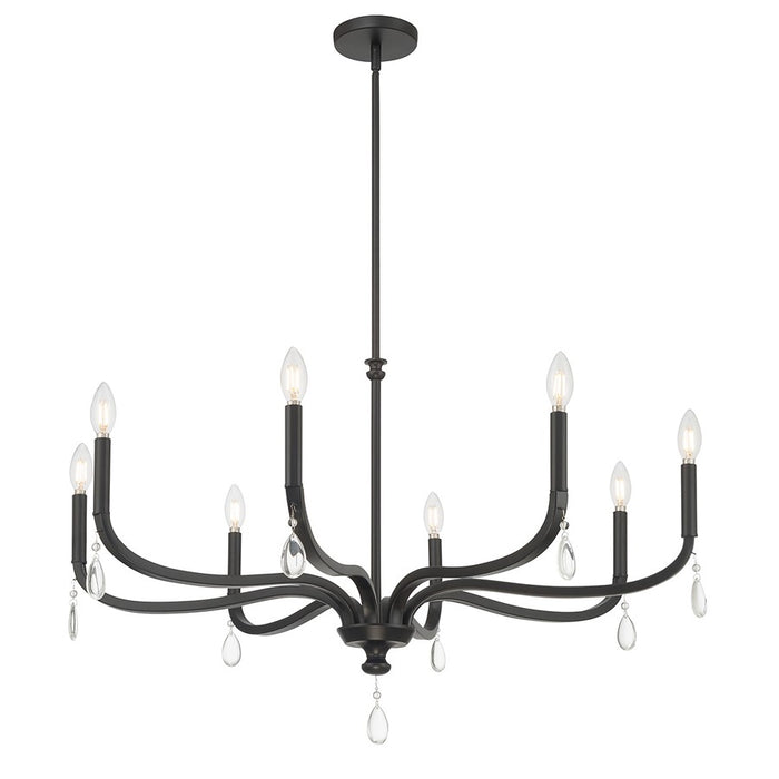 Millennium Lighting Viremont 8 Light Chandelier, Matte Black - 220108-MB