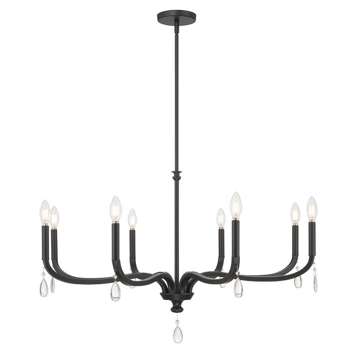 Millennium Lighting Viremont 8 Light Chandelier, Matte Black