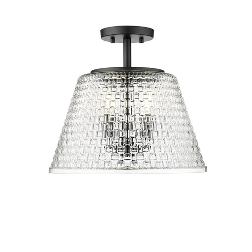 Millennium Lighting Saben 3Lt Semi-Flush Mount, Black - 22100-MB