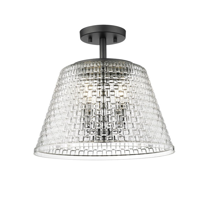 Millennium Lighting Saben 3Lt Semi-Flush Mount, Black