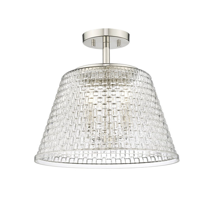 Millennium Lighting Saben 3Lt Semi-Flush Mount, Polished Nickel