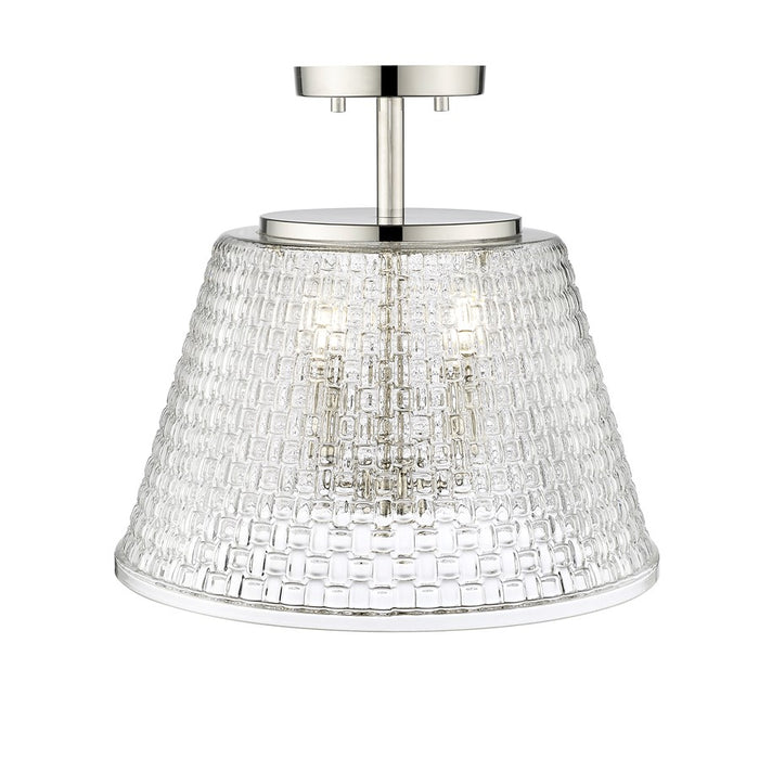 Millennium Lighting Saben 3Lt Semi-Flush Mount, Polished Nickel