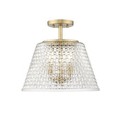 Millennium Lighting Saben 3Lt Semi-Flush Mount, Vintage Brass - 22100-VB