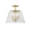 Millennium Lighting Saben 3Lt Semi-Flush Mount, Vintage Brass - 22100-VB