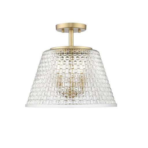 Millennium Lighting Saben 3Lt Semi-Flush Mount, Vintage Brass - 22100-VB