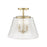 Millennium Lighting Saben 3Lt Semi-Flush Mount, Vintage Brass