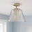 Millennium Lighting Saben 3Lt Semi-Flush Mount, Vintage Brass