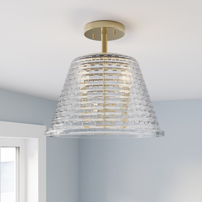 Millennium Lighting Saben 3Lt Semi-Flush Mount, Vintage Brass