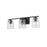 Millennium Lighting Saben 3Lt Vanity, Black/Clear