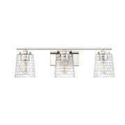 Millennium Lighting Saben 3Lt Vanity, Polished Nickel/Clear - 22103-PN