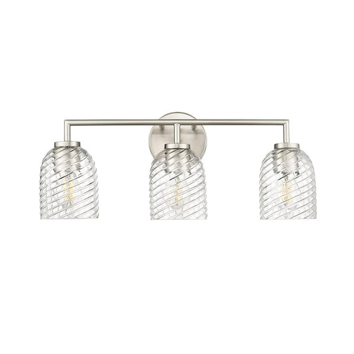 Millennium Lighting Catania 3Lt Vanity, Brushed Nickel/Clear - 22203-BN