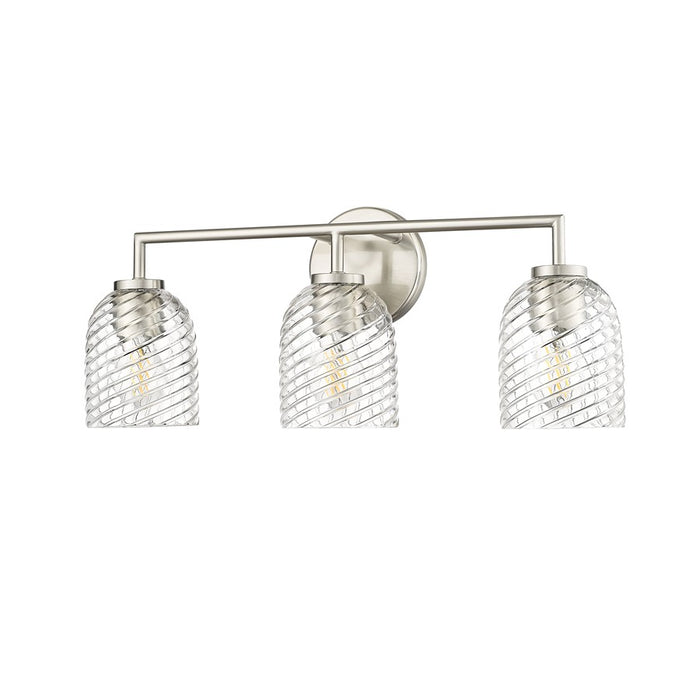 Millennium Lighting Catania 3Lt Vanity, Brushed Nickel/Clear