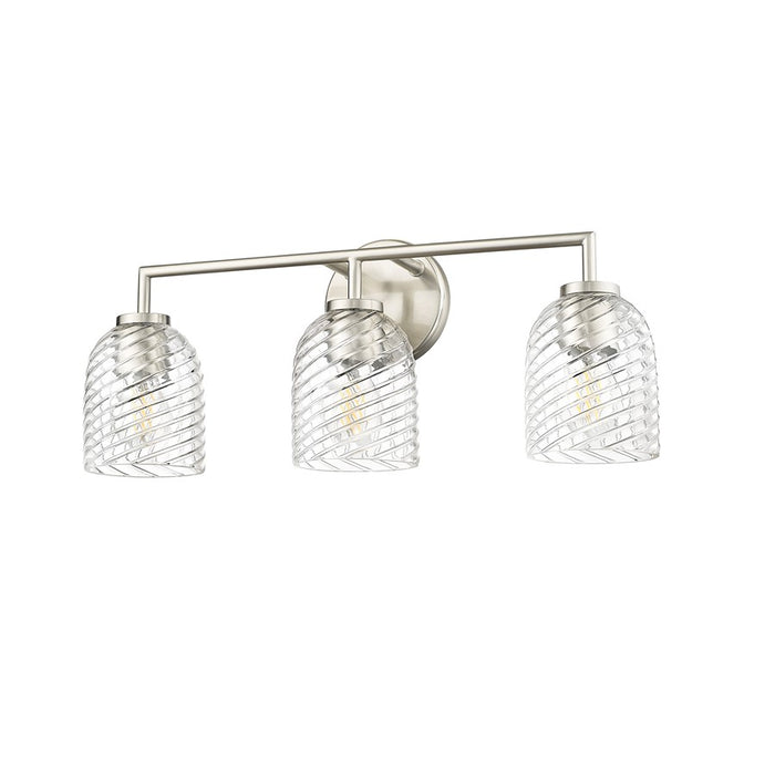 Millennium Lighting Catania 3Lt Vanity, Brushed Nickel/Clear