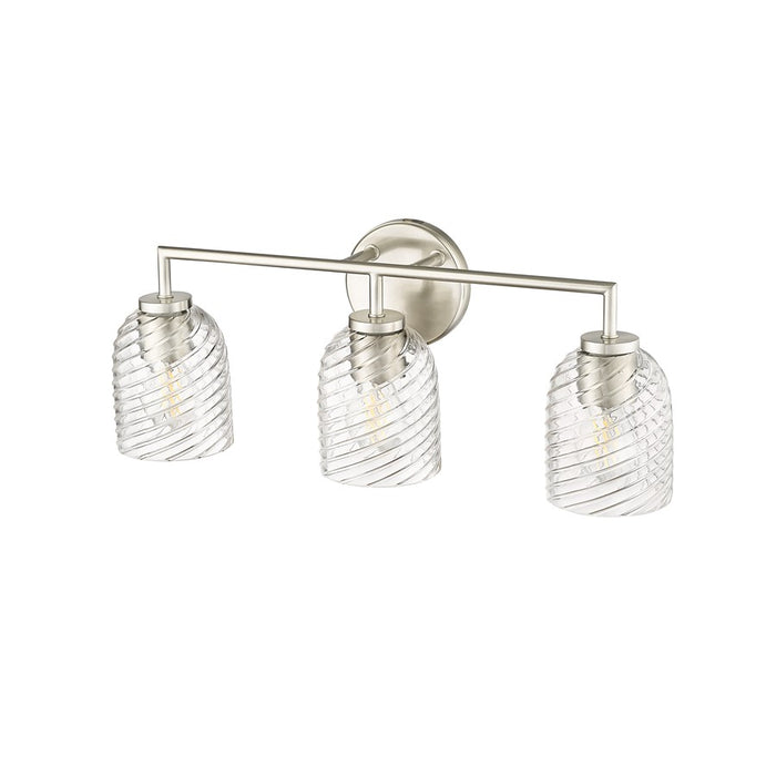 Millennium Lighting Catania 3Lt Vanity, Brushed Nickel/Clear