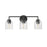 Millennium Lighting Catania 3Lt Vanity, Black/Clear - 22203-MB
