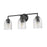 Millennium Lighting Catania 3Lt Vanity, Black/Clear