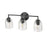Millennium Lighting Catania 3Lt Vanity, Black/Clear