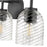 Millennium Lighting Catania 3Lt Vanity, Black/Clear