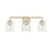 Millennium Lighting Catania 3Lt Vanity, Modern Gold/Clear - 22203-MG