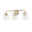 Millennium Lighting Catania 3Lt Vanity, Modern Gold/Clear