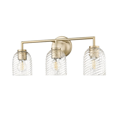 Millennium Lighting Catania 3Lt Vanity, Modern Gold/Clear