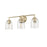Millennium Lighting Catania 3Lt Vanity, Modern Gold/Clear