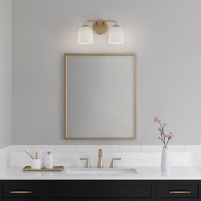 Millennium Lighting Norah 2Lt Vanity, Vintage Brass
