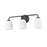 Millennium Lighting Norah 3Lt Vanity, Black/Opal Ribbed