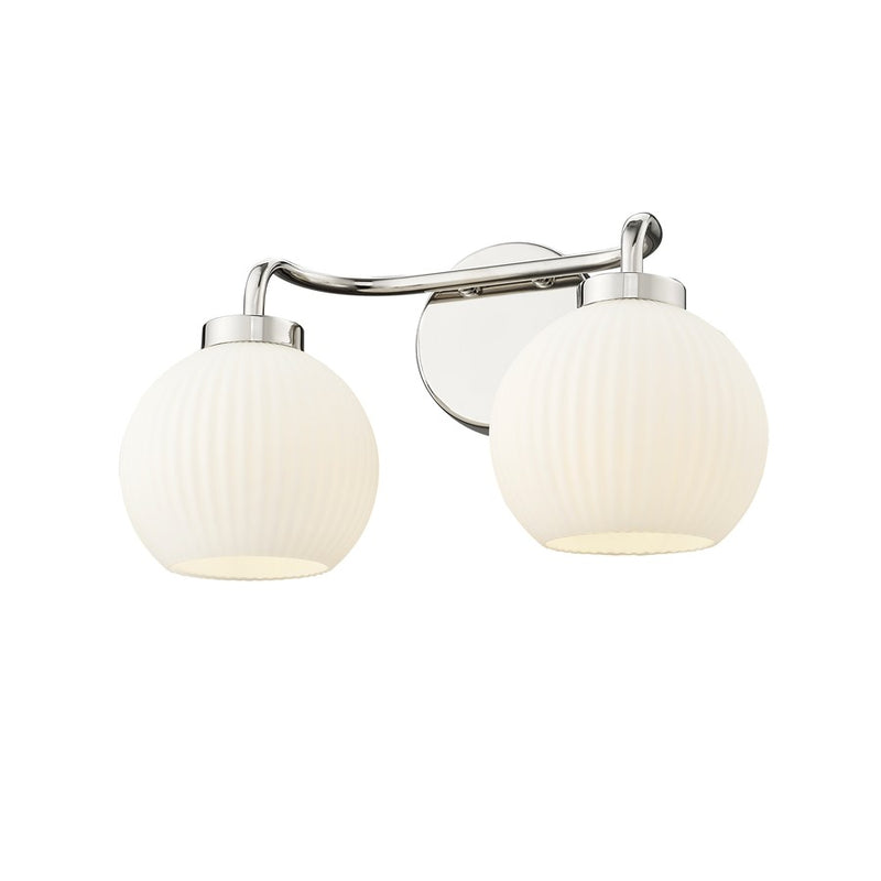 Millennium Lighting Oprah 2Lt Vanity, Polished Nickel