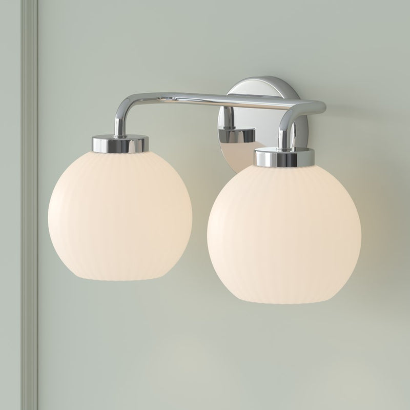 Millennium Lighting Oprah 2Lt Vanity, Polished Nickel