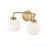 Millennium Lighting Oprah 2Lt Vanity, Vintage Brass