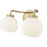 Millennium Lighting Oprah 2Lt Vanity, Vintage Brass