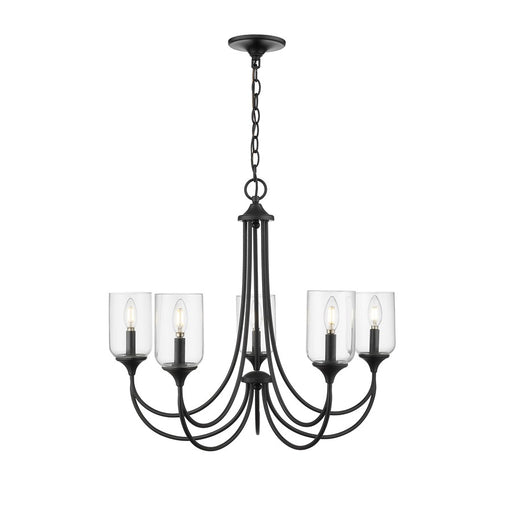 Millennium Lighting Waddingham 5Lt Chandelier, Black - 22405-MB