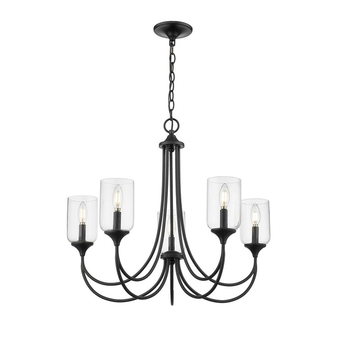 Millennium Lighting Waddingham 5Lt Chandelier, Black