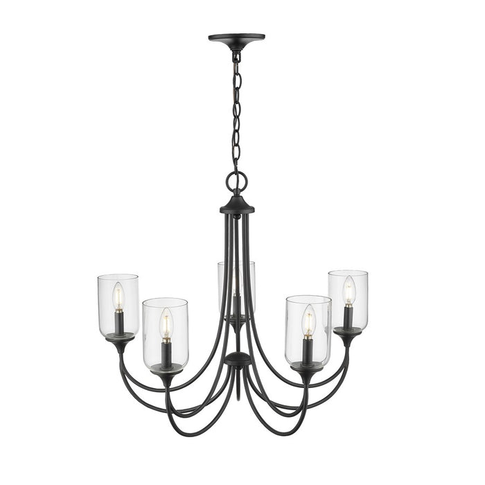 Millennium Lighting Waddingham 5Lt Chandelier, Black