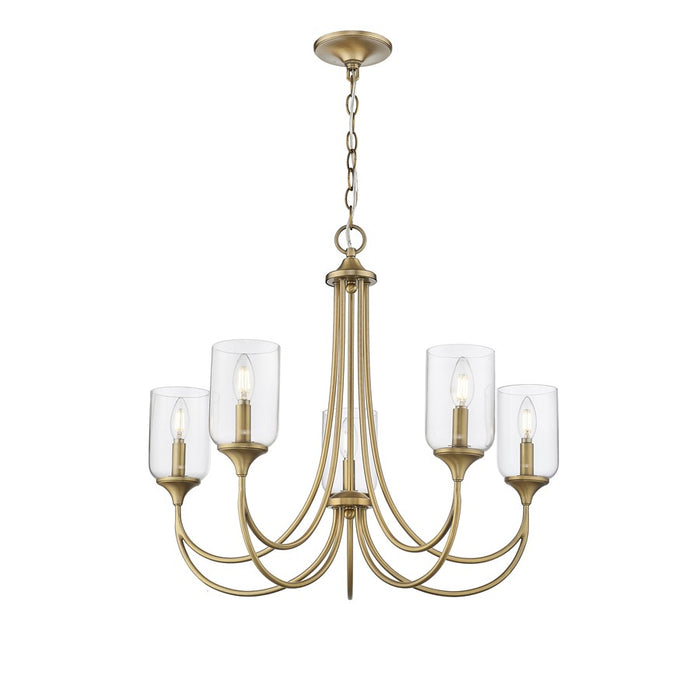 Millennium Lighting Waddingham 5Lt Chandelier, Vintage Brass