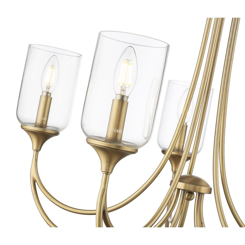 Millennium Lighting Waddingham 5Lt Chandelier, Vintage Brass