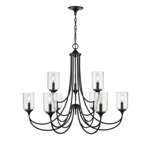Millennium Lighting Waddingham 9Lt Chandelier, Black - 22409-MB