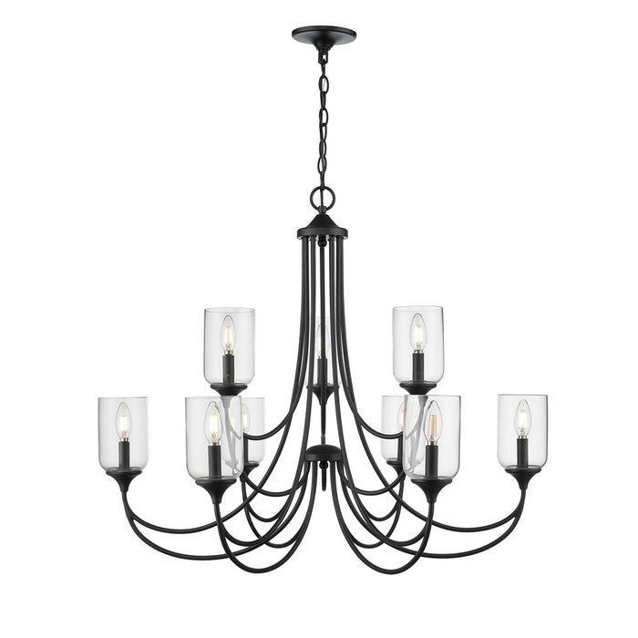 Millennium Lighting Waddingham 9Lt Chandelier, Black - 22409-MB