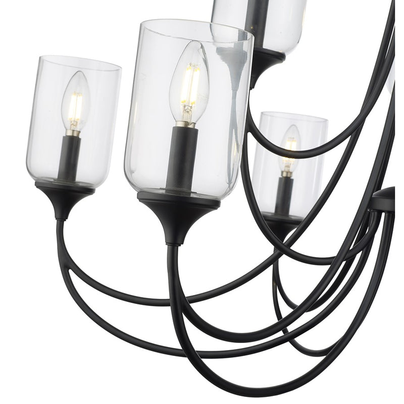 Millennium Lighting Waddingham 9Lt Chandelier, Black