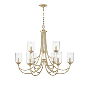 Millennium Lighting Waddingham 9Lt Chandelier, Vintage Brass - 22409-VB