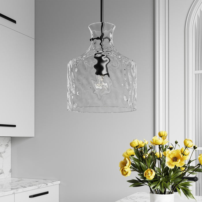 Millennium Lighting Santorini 1Lt Pendant, Black